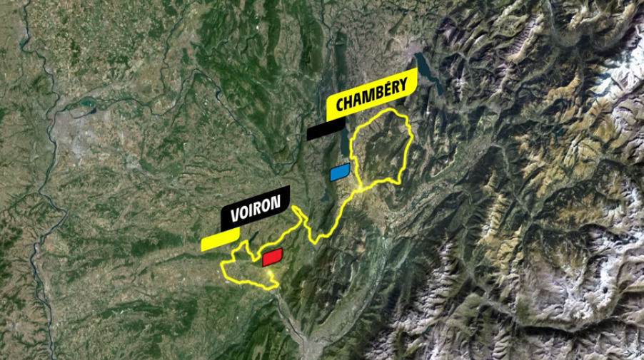 stage 17 tour de france 2026 chambery voiron map