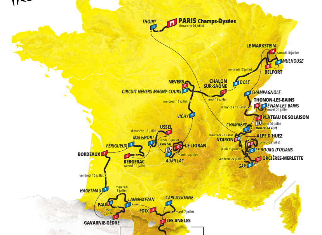 tour de france 2026 map